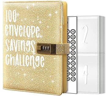 即購入OK★ボックス付き★100days savings challenge Amazon.com : 100 Envelopes Money Saving Challenge, 100